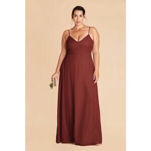 1511  NWT Birdy Grey Devin Chiffon Convertible Bridesmaids Dress Rosewood Medium